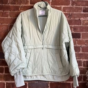 Old Navy Quilted Athletic 3/4 Zip Jacket